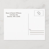 Stallholz blühendes rustikales Land Save the Date Ankündigungspostkarte (Rückseite)