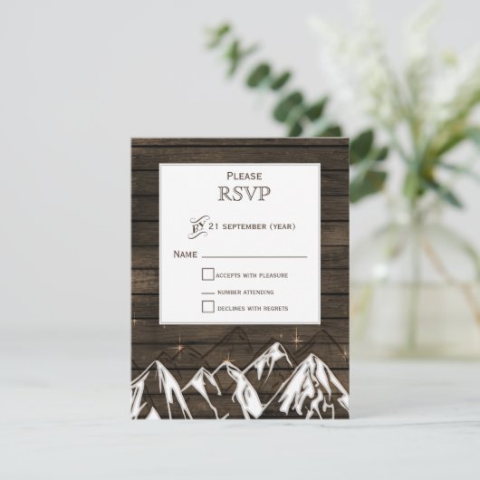 Stallholz Camping Rustikale Berge Hochzeiten Rsvp (Stehend Vorderseite)