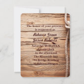 Stallholz Cowboy Boots Western Hochzeit Einladung (Rückseite)