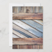 Stallholz Cowboy Boots Western Hochzeit Einladung (Rückseite)