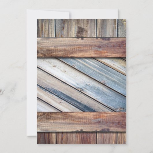 Stallholz Cowboy Boots Western Hochzeit Einladung (Rückseite)