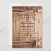 Stallholz Cowboy Western Hochzeit Einladung (Vorderseite)