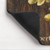 Stallholz, Eichenholz, Name hinzufügen, Korn Mousepad (Ecke)