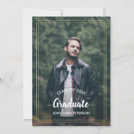 Stallholz-Graduierungspartei für das benutzerdefin Einladung