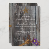 Stallholz-Hufeisen Einladung (Vorne/Hinten)