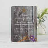 Stallholz-Hufeisen Einladung (Stehend Vorderseite)