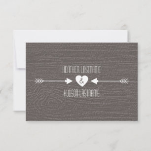 Stallholz Inspiriert Weiße Pfeile Hochzeit R.S.V.P RSVP Karte