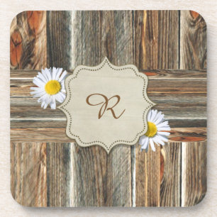 Stallholz mit Daisies personalisieren Untersetzer