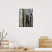 Stallholz mit gekrönten Nägeln Poster (Küche)