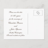 Stallholz Poinsettia Mason Jar Save the Date Ankündigungspostkarte (Rückseite)