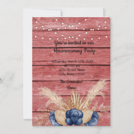 Stallholz Rustikale Dusty Blume Party Einladung