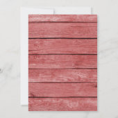 Stallholz Rustikale Dusty Blume Party Einladung (Rückseite)