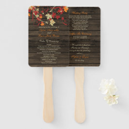 Stallholz Rustikale Herbstlaub Hochzeitsprogramme Fächer