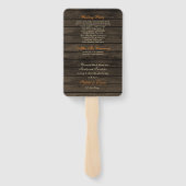 Stallholz Rustikale Herbstlaub Hochzeitsprogramme Fächer (Rückseite)