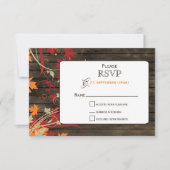 Stallholz Rustikale Herbstlaube Hochzeit rsvp (Vorderseite)