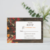 Stallholz Rustikale Herbstlaube Hochzeit rsvp (Stehend Vorderseite)