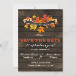 Stallholz Rustikale Hochzeit im Herbst Save the Da Date