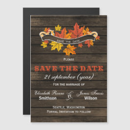 Stallholz Rustikale Hochzeit im Herbst Save the Da Magneteinladung