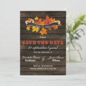 Stallholz Rustikale Hochzeit im Herbst Save the Da Save The Date (Stehend Vorderseite)