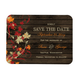Stallholz Rustische Herbstlaube Hochzeit speichern Magnet