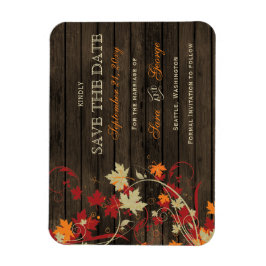 Stallholz Rustische Herbstlaube Hochzeit speichern Magnet