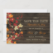 Stallholz Rustische Herbstlaube Hochzeit speichern Save The Date (Vorderseite)
