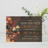 Stallholz Rustische Herbstlaube Hochzeit speichern Save The Date (Stehend Vorderseite)