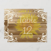 Stallholz Sonnenblumen und Vintage Spitzen Postkarte (Vorne/Hinten)