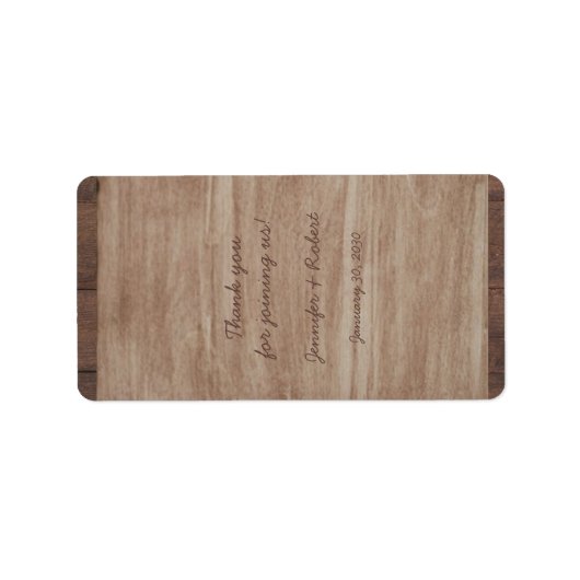 Stallholz und Birkenland Hochzeitsplatz Adressaufkleber (Vorne)