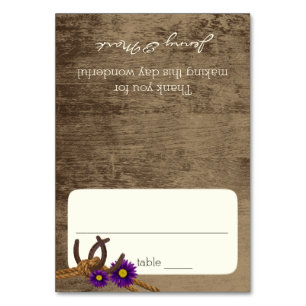 Stallholz und Hufeisen Sitzkarte Tischnummer