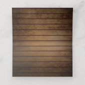 Stallholz und String Lights Platzkarte (Innenseite Aufgefaltet)