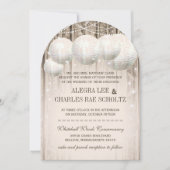 Stallholz unter den Sternen Hochzeitspapier Latter Einladung (Vorderseite)