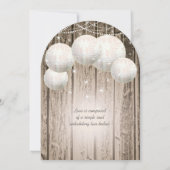 Stallholz unter den Sternen Hochzeitspapier Latter Einladung (Rückseite)