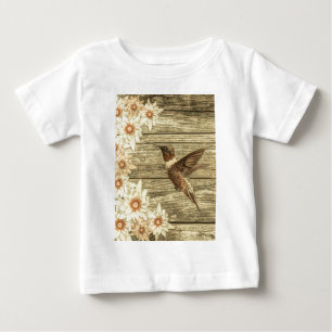 Stallholz, weiß daisy, französischer Kolibris Baby T-shirt
