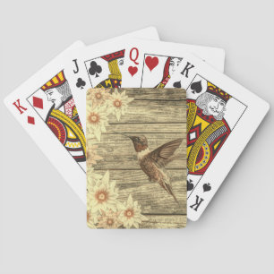 Stallholz, weiß daisy, französischer Kolibris Spielkarten