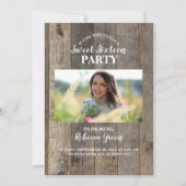 Stallholz Western 16 . Geburtstag Party Einladung (Vorderseite)