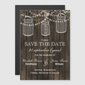 Stallholzkrüge Save the Date Magneteinladung (Vorne/Hinten)