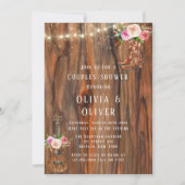 Stallholzstich für Lichter Paare Dusche Einladung (Vorderseite)