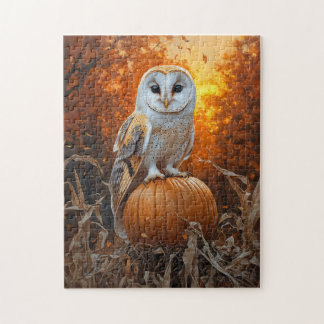 Stallhuhn auf Pumkin Herbst Puzzle