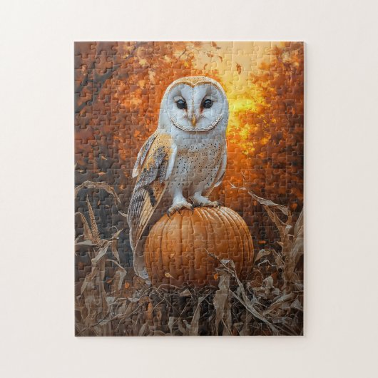 Stallhuhn auf Pumkin Herbst Puzzle (Vertikal)