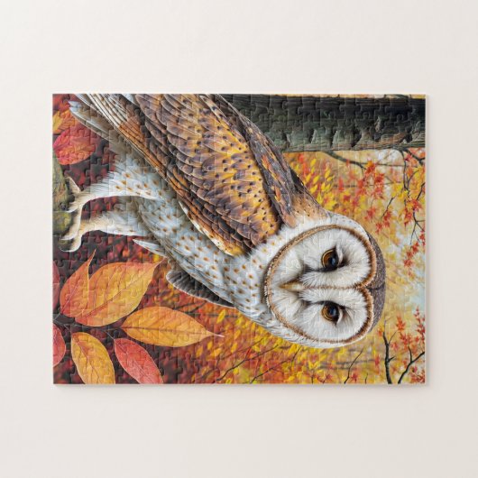 Stallhuhn im Herbstwald Puzzle (Horizontal)