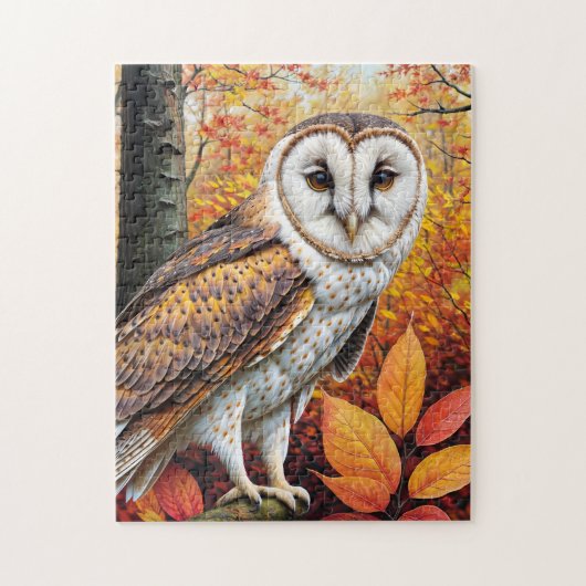 Stallhuhn im Herbstwald Puzzle (Vertikal)