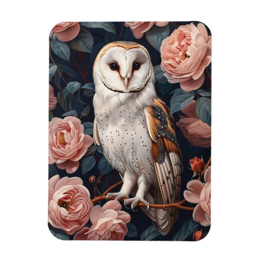 Stallhuhn in rosa Rosen flexibel Magnet (Vertikal)