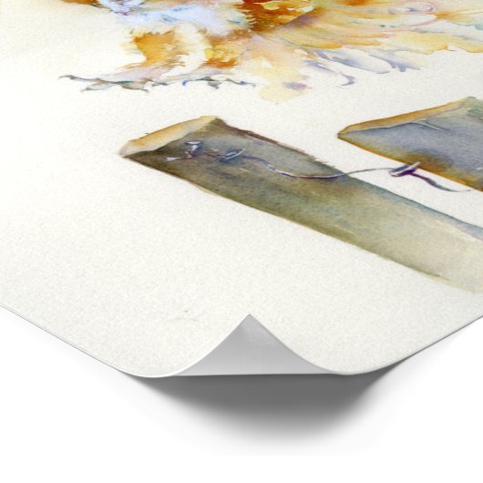 Stallhuhn Poster (Ecke)