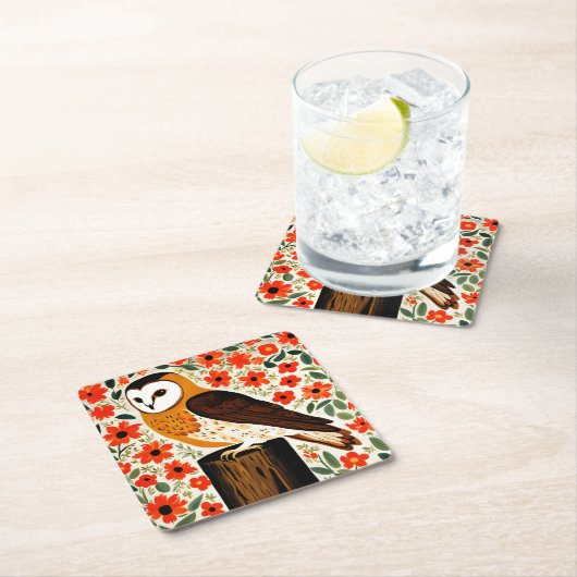 Stallhuhn Rechteckiger Pappuntersetzer (Vor Ort)