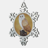 Stallhuhn Schneeflocken Zinn-Ornament (Rechts)