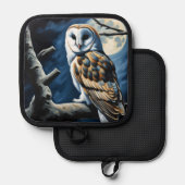 Stallhuhn und Vollmond Topflappen (Vorderseite/Rückseite)