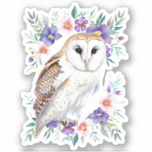 Stallhuhn und Wildblumen Waldvögel Aufkleber