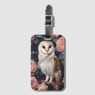 Stallhuhn zwischen rosa Rosen Gepäckanhänger