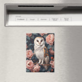 Stallhuhn zwischen rosa Rosen Magnet (In Situ (Geschirrspüler))